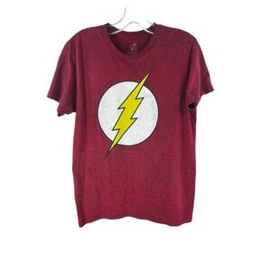 DC Comics‎ The Flash T-Shirt Men's Small Short Sleeve Crew Neck Graphic Red